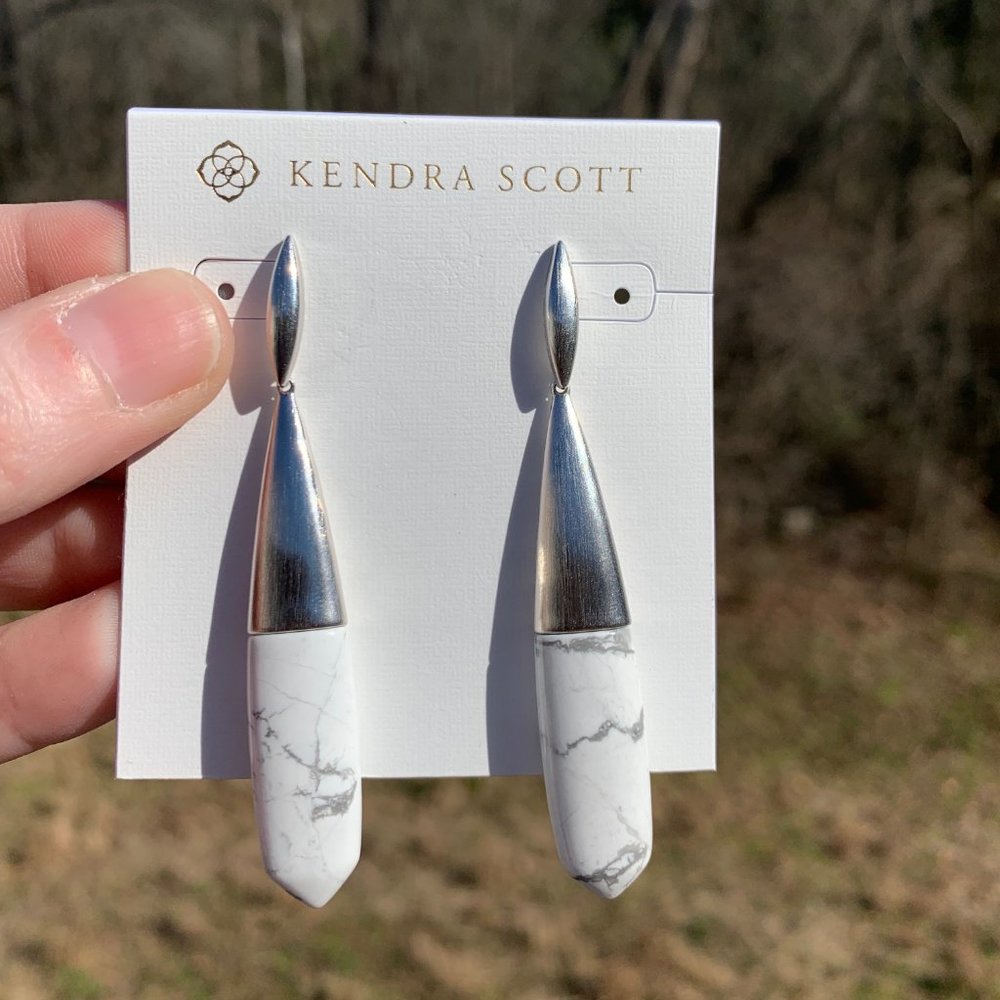 KENDRA SCOTT • Freida Silver Linear Earrings*